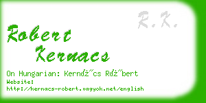 robert kernacs business card